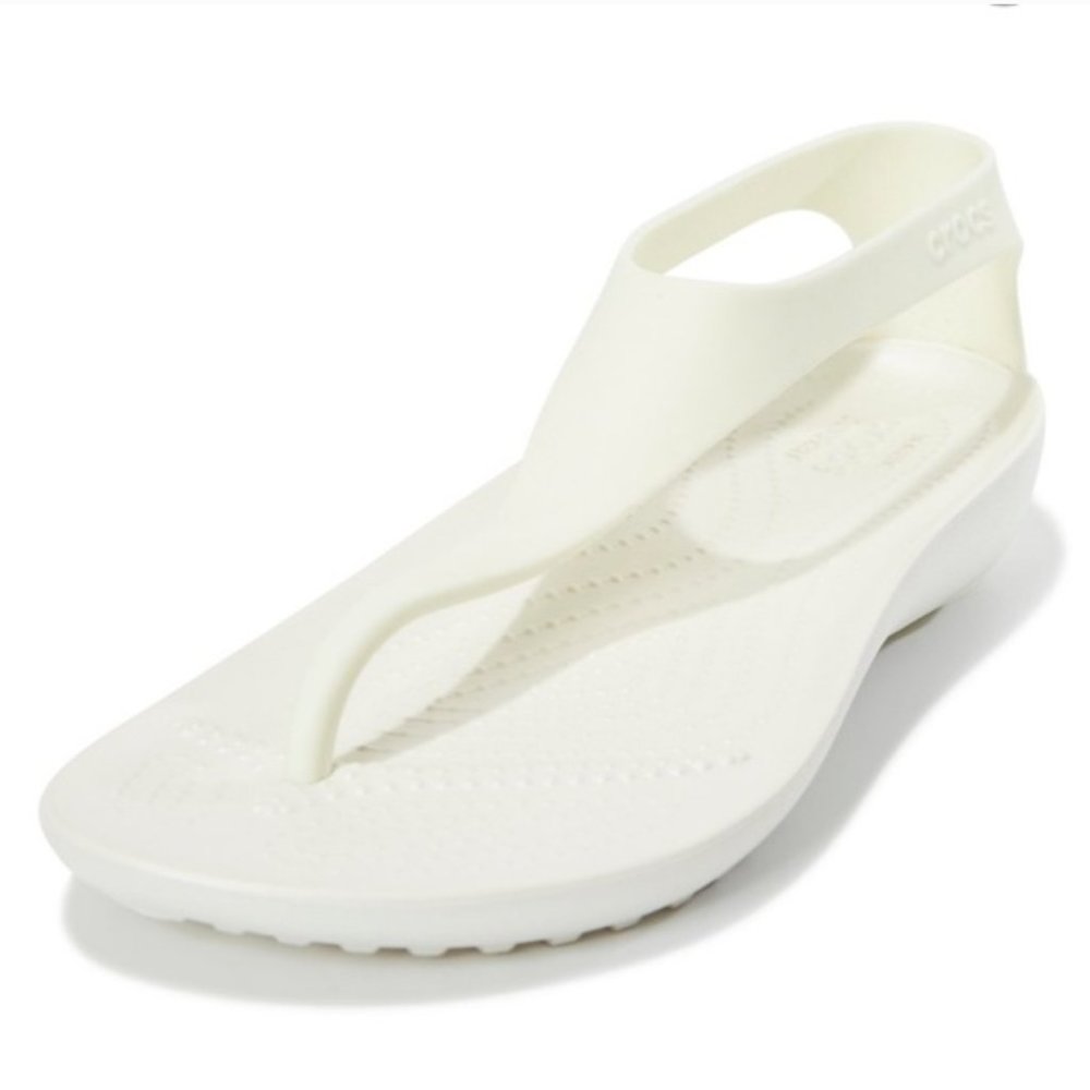 CROCS Serena White Slingback Sandal SZ 8